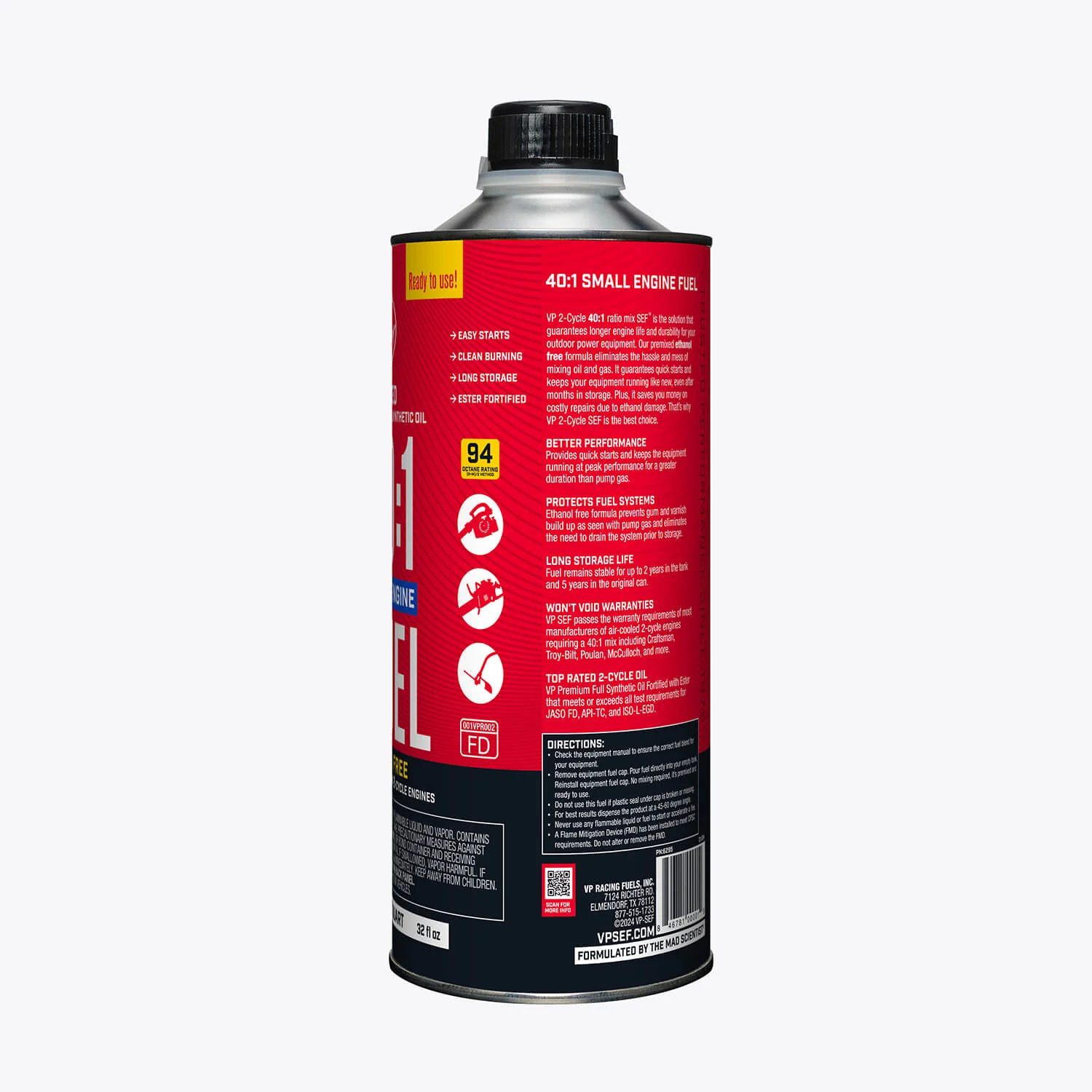 VP Racing 40:1 Fuel Mix: Premixed Ethanol-Free - Image 4