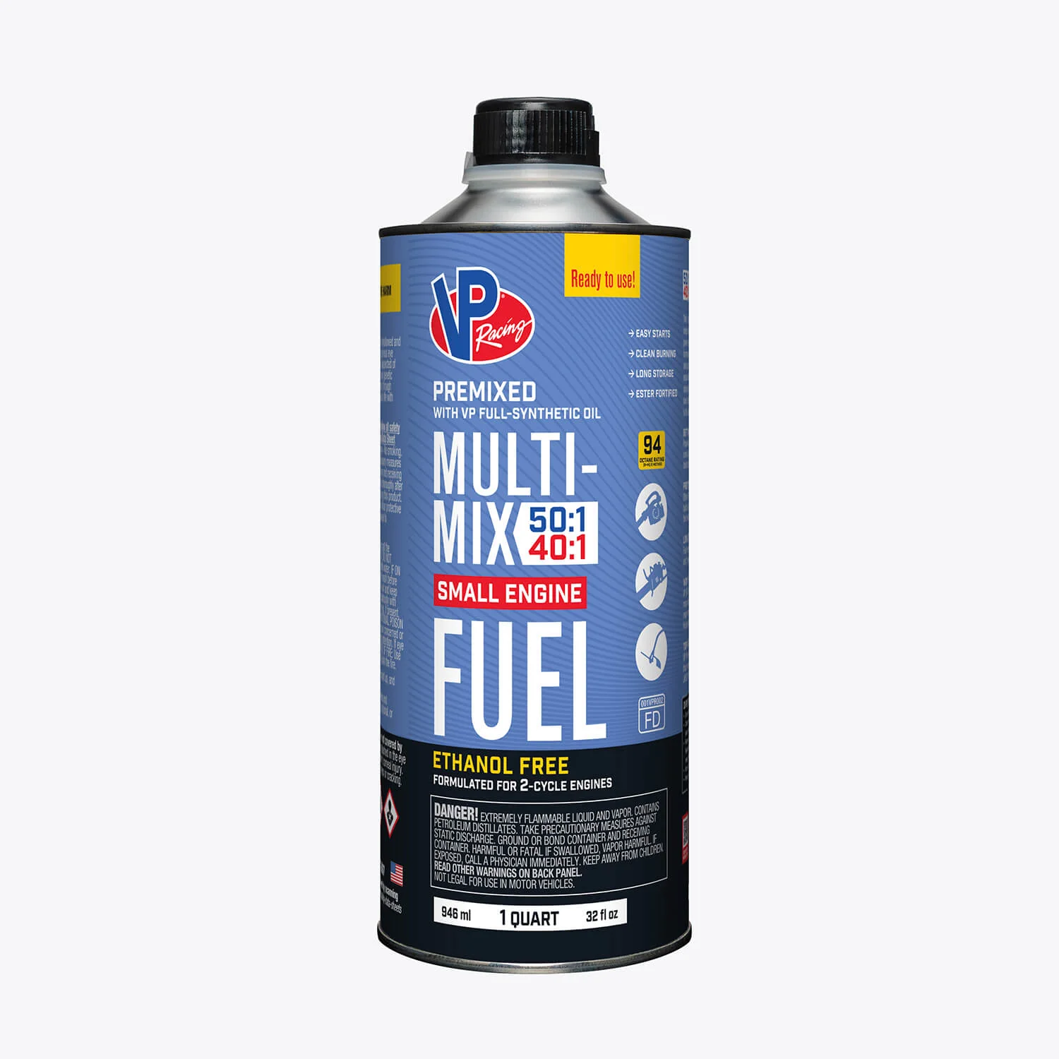 VP Racing Multi-Mix 40:1 - 50:1 Premixed Fuel for 2-Cycle Engines