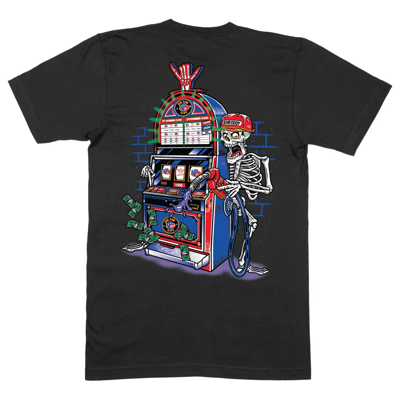 VP Racing Shreddy Lyfe X VP Racing "Skeleton Slot Machine" T-Shirt