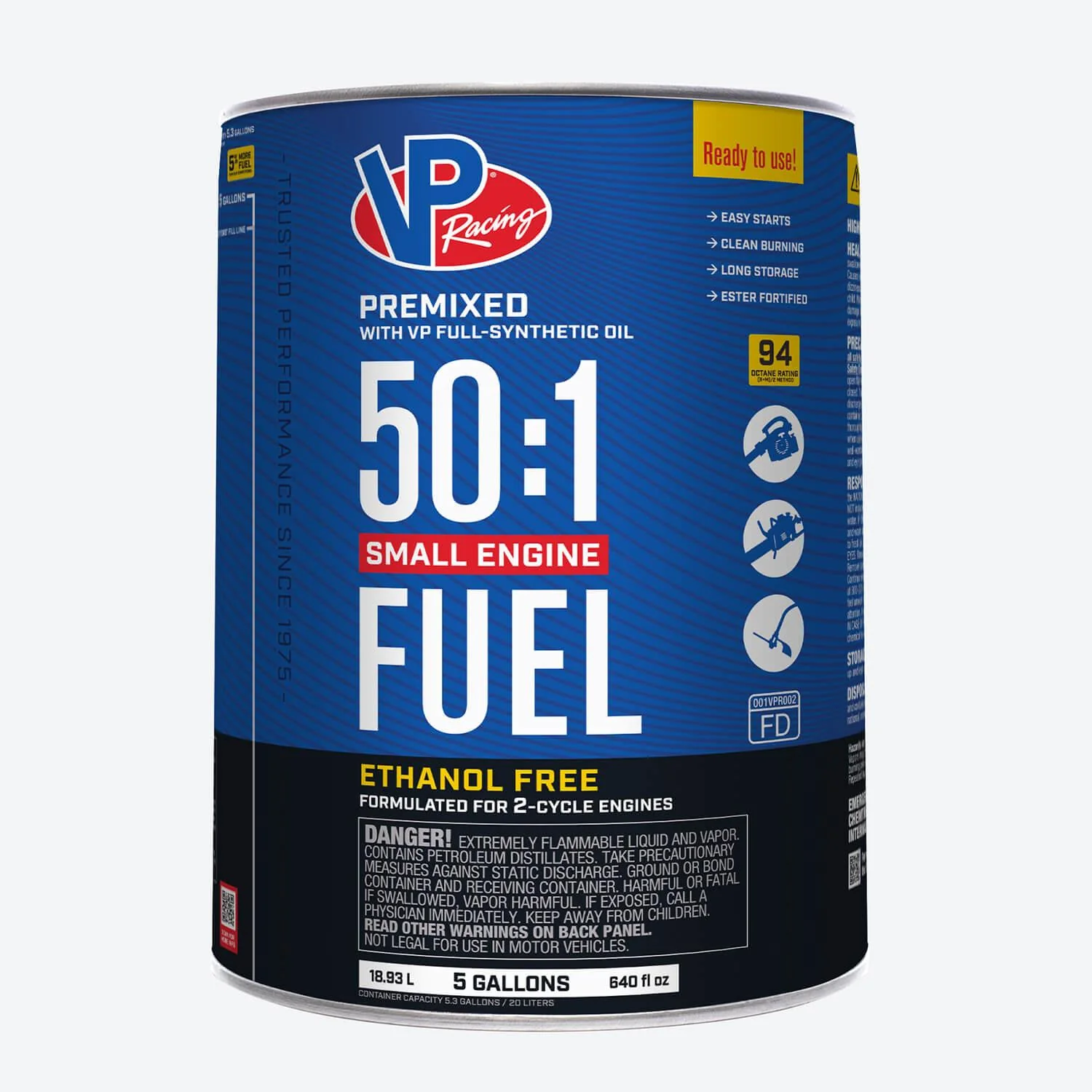VP Racing 50:1 Fuel Mix: Premixed Ethanol-Free 94 Octane - Image 7