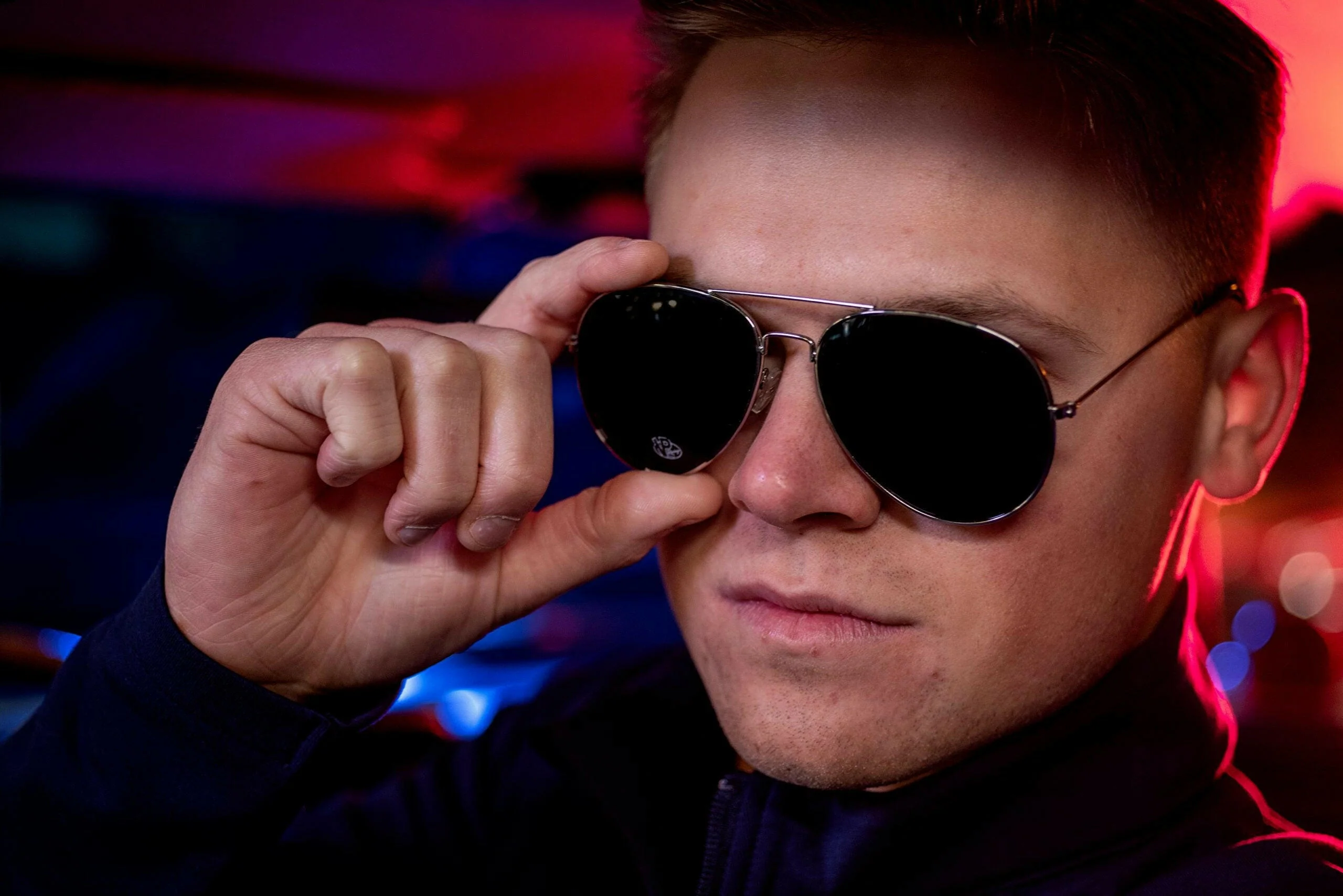 VP Racing silver aviator sunglasses - Image 2